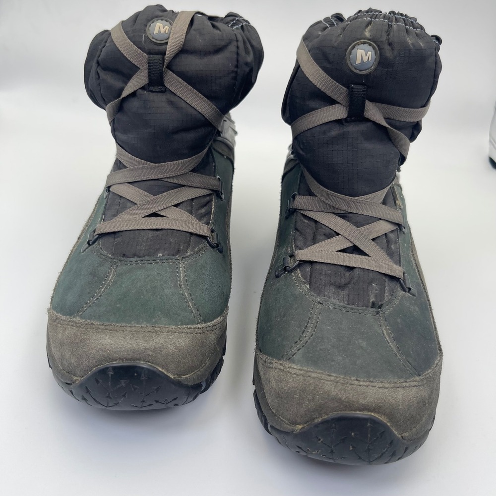 Merrell Thermo Arc Forecast 8 Winter Boots Womens 6 Black Good Waterproof Suede - Picture 2 of 13